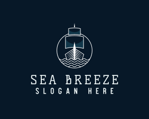 Sailing Battleship Voyage logo design