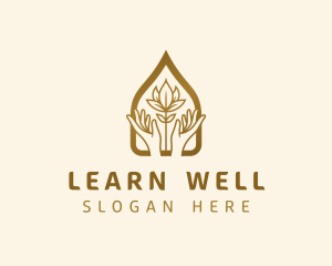 Wellness Lotus Flower logo design