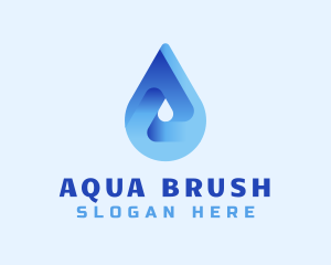 Blue Water Droplet logo design