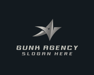 Star Arrow Agency Letter A logo design