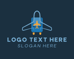 Airplane Luggage Bag logo design