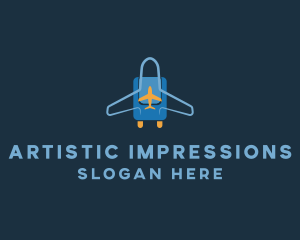 Airplane Luggage Bag logo design