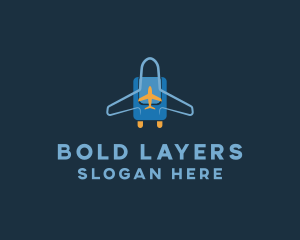 Airplane Luggage Bag logo design