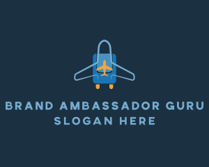 Airplane Luggage Bag logo design