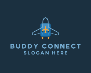 Airplane Luggage Bag logo design