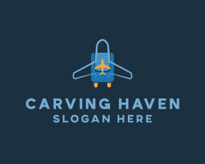 Airplane Luggage Bag logo design