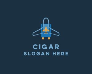 Airplane Luggage Bag logo design