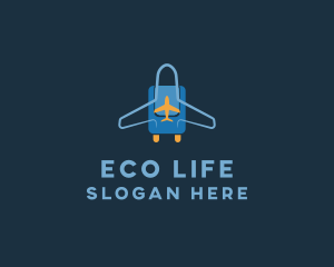 Airplane Luggage Bag logo design