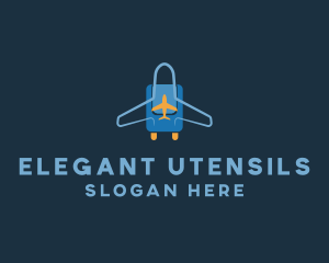 Airplane Luggage Bag logo design