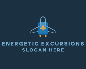 Airplane Luggage Bag logo design