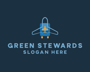 Airplane Luggage Bag logo design