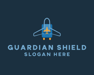 Airplane Luggage Bag logo design