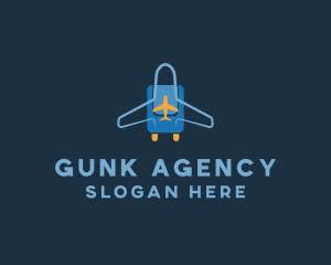 Airplane Luggage Bag logo design