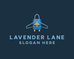 Airplane Luggage Bag logo design