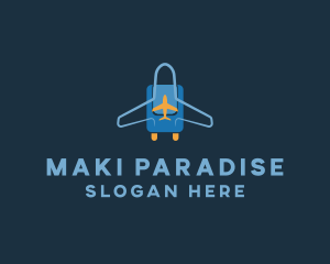 Airplane Luggage Bag logo design