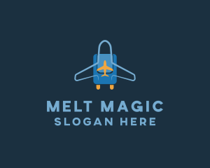 Airplane Luggage Bag logo design