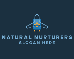 Airplane Luggage Bag logo design