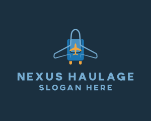 Airplane Luggage Bag logo design