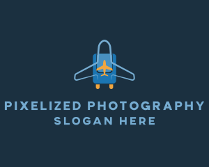 Airplane Luggage Bag logo design