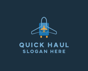 Airplane Luggage Bag logo design