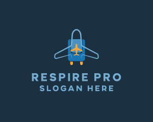 Airplane Luggage Bag logo design