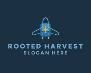 Airplane Luggage Bag logo design