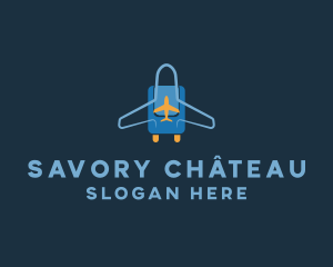 Airplane Luggage Bag logo design