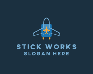 Airplane Luggage Bag logo design