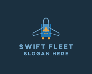 Airplane Luggage Bag logo design