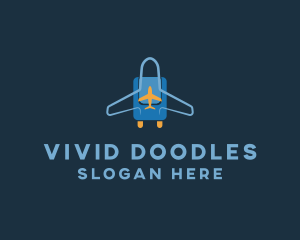 Airplane Luggage Bag logo design