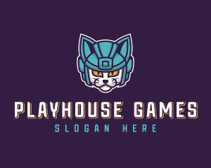 Helmet Cat Gaming logo design