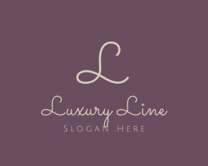 Line Cursive Feminine logo design