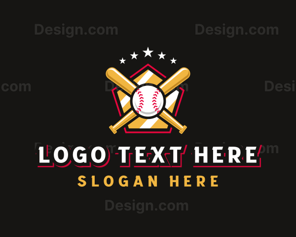 Baseball Bat League Logo