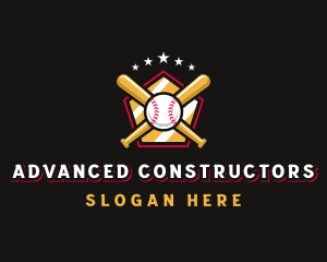 Baseball Bat League logo design