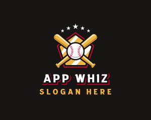 Baseball Bat League logo design