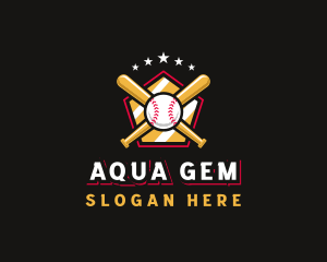 Baseball Bat League logo design