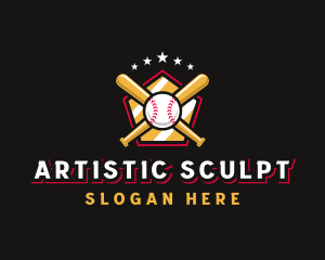 Baseball Bat League logo design