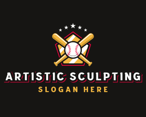 Baseball Bat League logo design