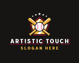 Baseball Bat League logo design