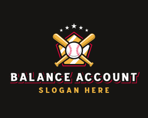 Baseball Bat League logo design