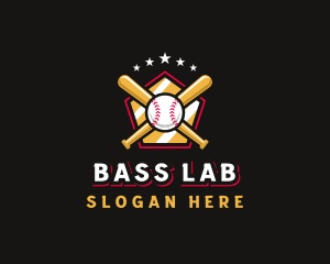 Baseball Bat League logo design