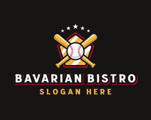 Baseball Bat League logo design