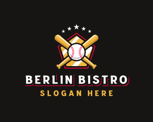 Baseball Bat League logo design