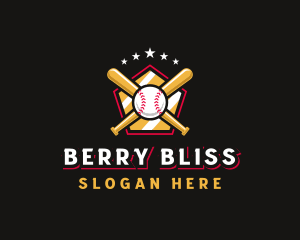 Baseball Bat League logo design