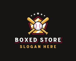 Baseball Bat League logo design