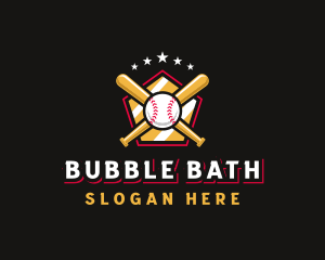 Baseball Bat League logo design