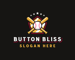 Baseball Bat League logo design