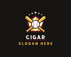 Baseball Bat League logo design