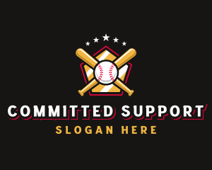 Baseball Bat League logo design