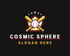 Baseball Bat League logo design